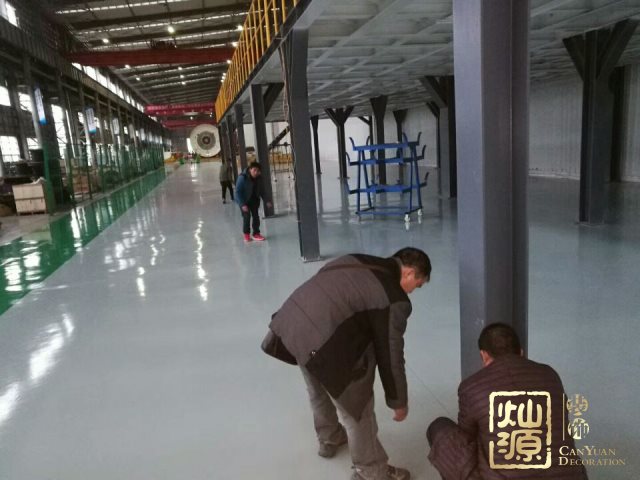 祝賀燦源裝飾承接南寧中鐵廣發軌道辦公室裝修工程開工放線