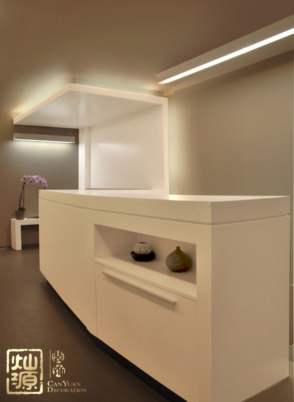 美容店設計裝修效果圖之前臺接待區