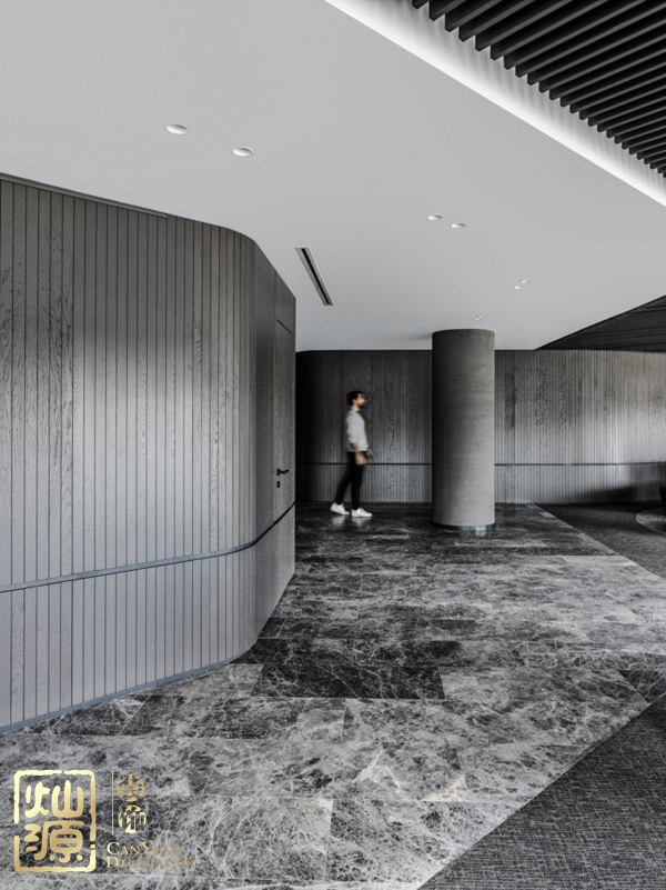 南寧五象新區辦公室大理石墻面裝修效果圖 呈現極致實用和簡約的奢華