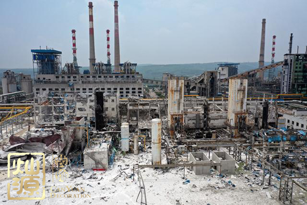 河南氣化廠爆炸觸目驚心 河南氣化廠爆炸前后廠區對比圖