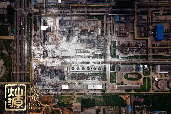 河南氣化廠爆炸觸目驚心 河南氣化廠爆炸前后廠區對比圖