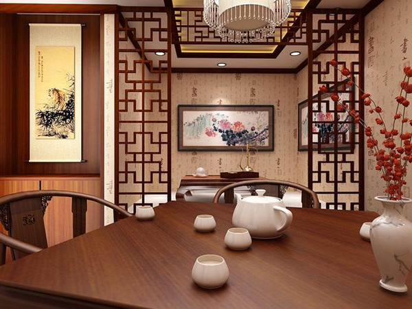這樣的中式茶館裝修設計，在家的喝茶變得索然無味