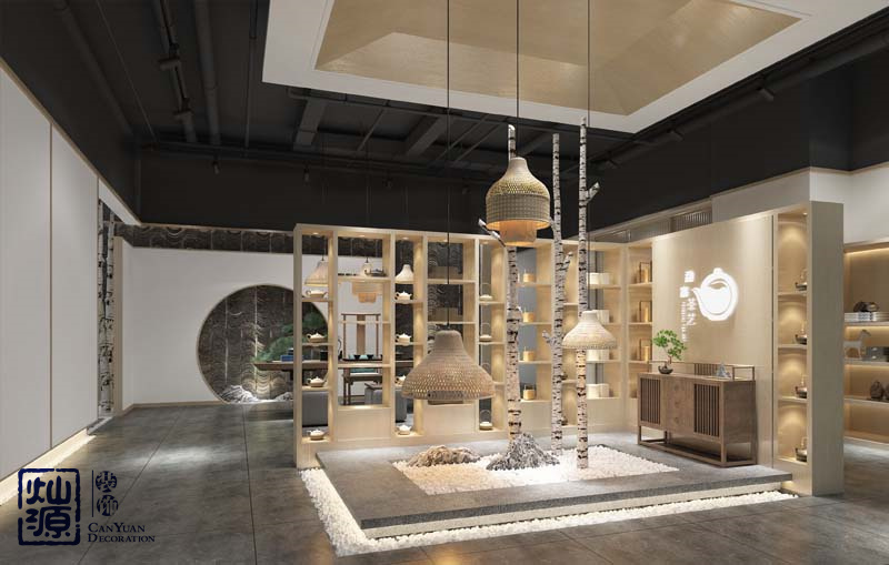 極簡風茶藝生活館設計效果圖案例 極簡風茶藝生活館設計效果圖案例