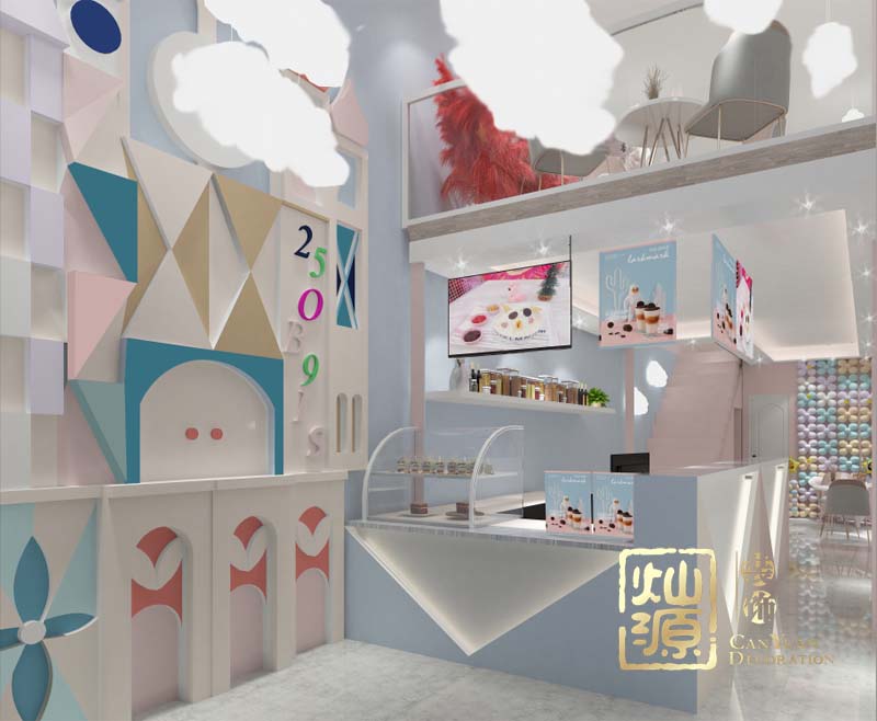 甜小小網(wǎng)紅奶茶店設(shè)計裝修案例-燦源裝飾 甜小小網(wǎng)紅奶茶店設(shè)計裝修案例-燦源裝飾