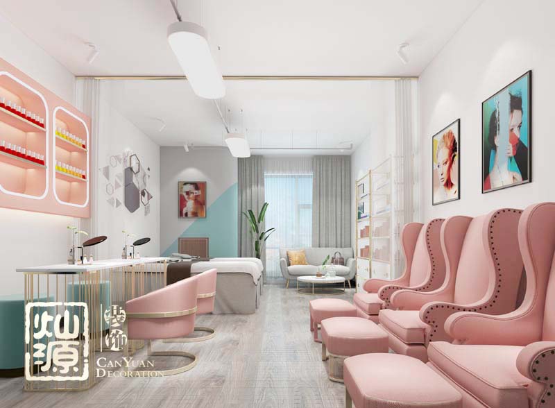 “揣摩顧客心理,小平米爆款專屬設計”——航洋城南寧美甲店設計裝修案例-燦源裝飾 “揣摩顧客心理,小平米爆款專屬設計”——航洋城南寧美甲店設計裝修案例-燦源裝飾