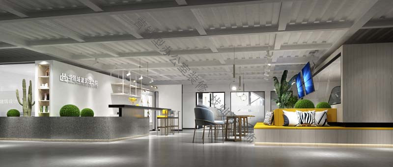 辦公樓裝修設(shè)計(jì)效果圖之前臺(tái)大廳 辦公樓裝修設(shè)計(jì)效果圖之前臺(tái)大廳